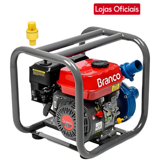 Motobomba a Gasolina Branco B4T-716 6,5CV Alta Pressão 36.000 L/h - Centrífuga 56 MCA com Alerta em Oferta na Shopee