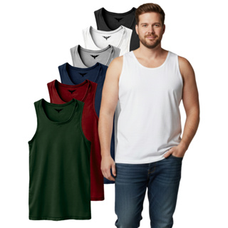 Kit 3 Camisetas Masculinas Regata Plus Size Confortáveis Verão Plus G1 a G4 Premium Fafenix em Oferta na Shopee