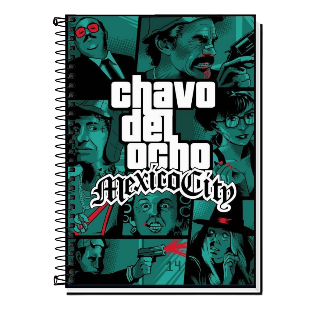 Caderno Escolar Turma do Chaves | Série Clássica | Capa Dura com Espiral | 1, 10, 15 e 20 Matérias | Humor em Oferta na Shopee