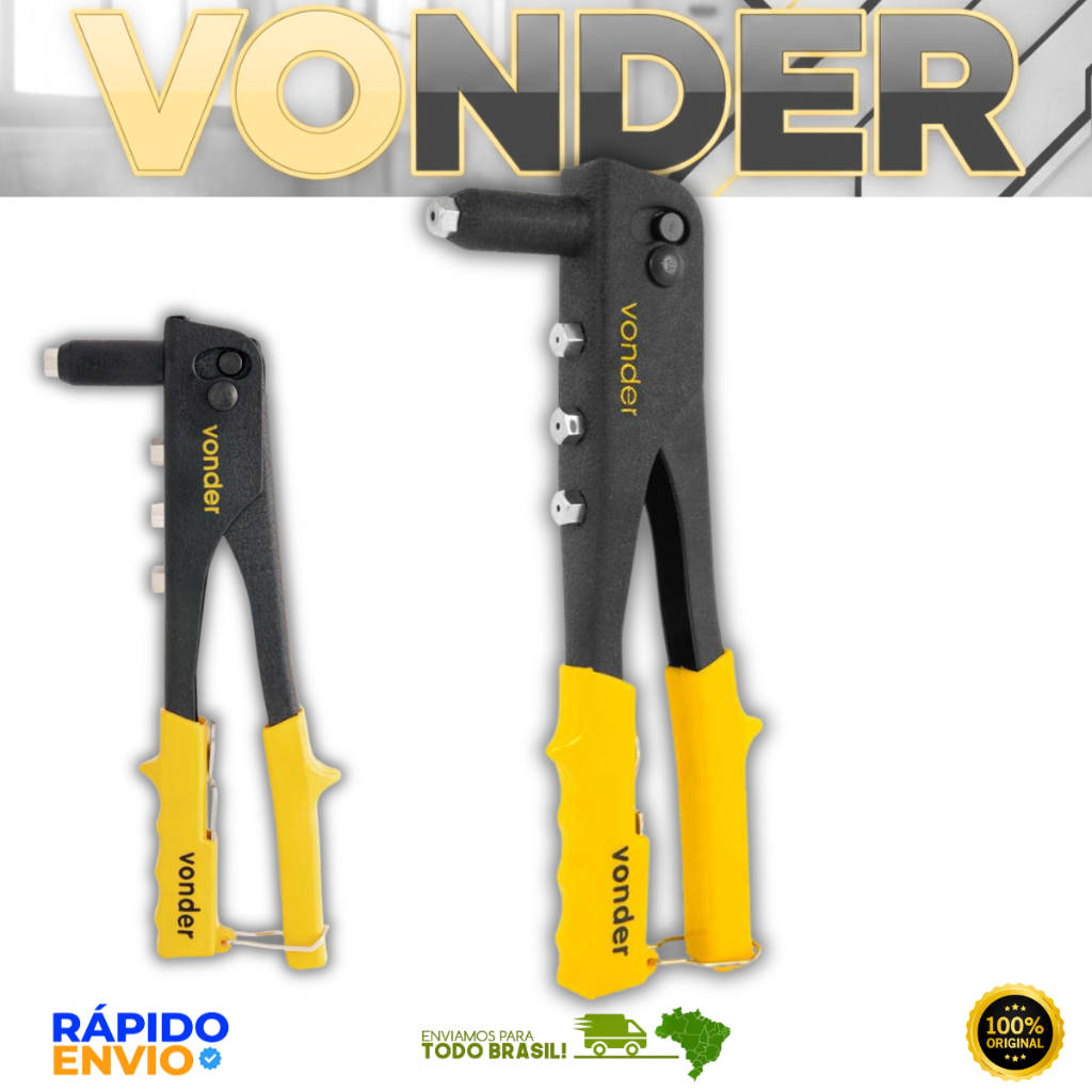 Rebitadeira Rebitador Manual Para Rebites Tipo Alicate Rebitador Vonder Chapas Tubos Perfis Premium