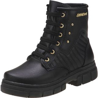 Bota Coturno Menina Tratorada Blogueira Confortável Stilo Rosê-2550 em Oferta na Shopee