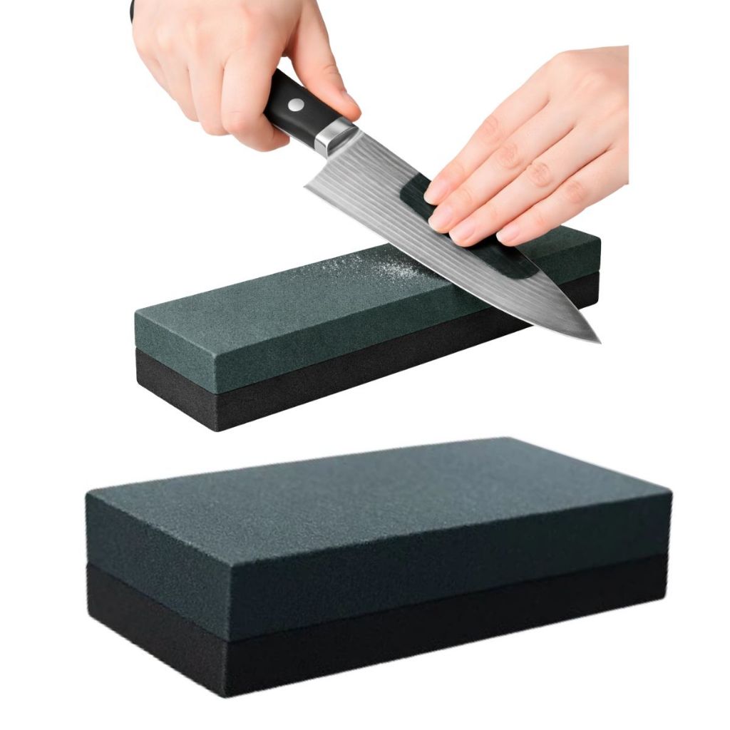 Kit de 1 ou 2 Pedras de Amolar Dupla Face 120/240 - Afiação Profissional para Facas e Tesouras