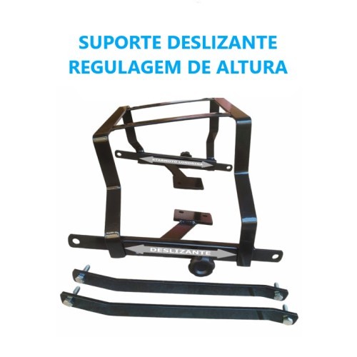 Suporte de Baú para FAZER 250 de 2005 até 2010 - Pode levar garupa - Bagageiro Deslizante de Correr para Caixa de Moto
