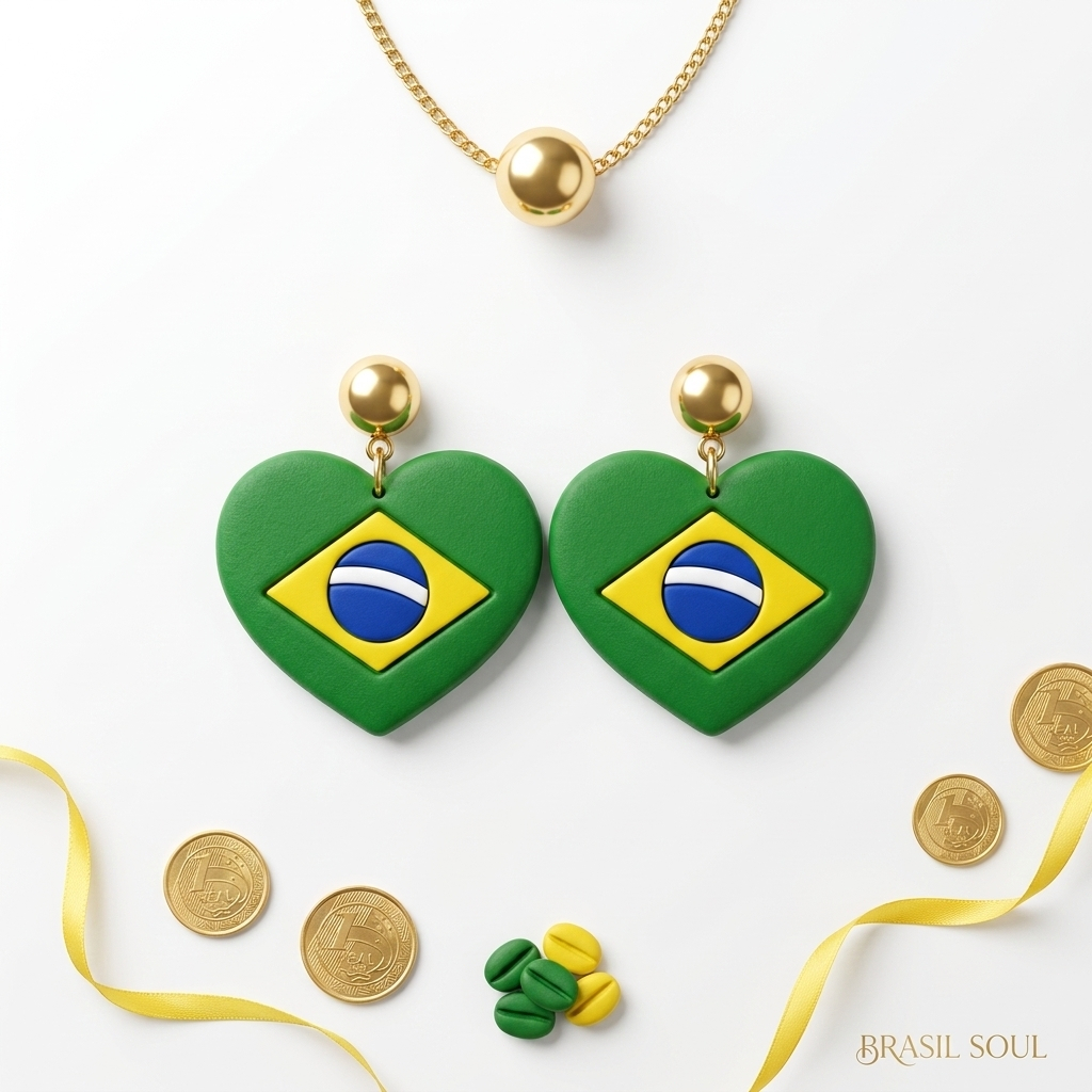 Brilhe na Copa 2026 Brinco Coração Seleção Brasileira O Favorito da Torcida para a Copa do Mundo