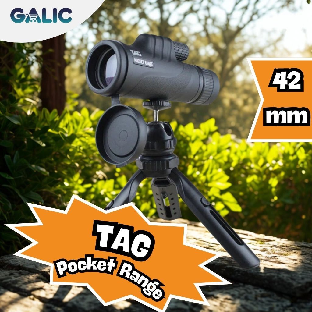 Luneta Telescópica Compacta Alta Precisão Ampliado Visão Noturna Portatil 42mm Tag Pocket Range
