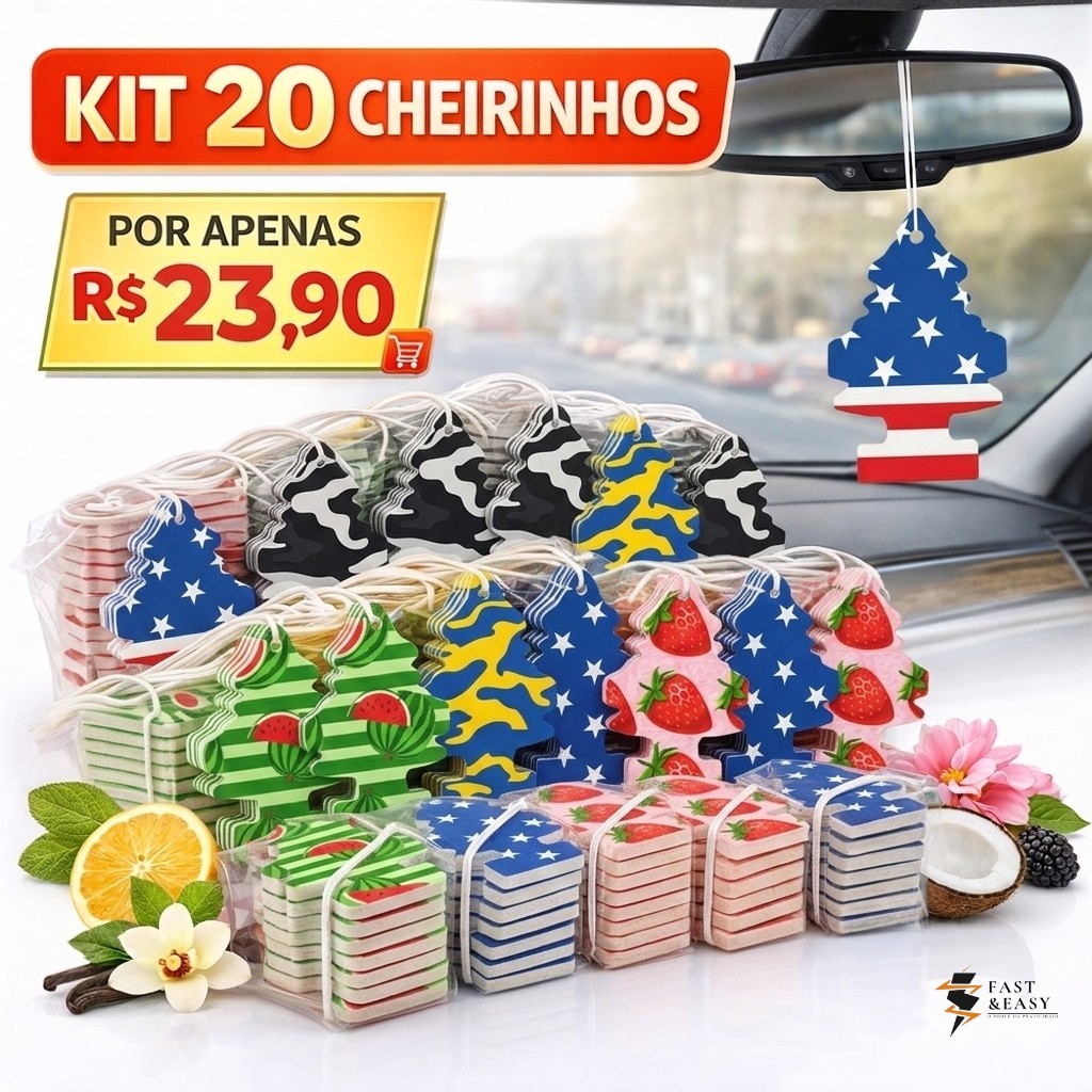 Kit 20 Cheirinhos Aromatizante Para Carro Novo Retrovisor Modelo Pinheiro Sortidos Preço de Fabrica em Oferta na Shopee