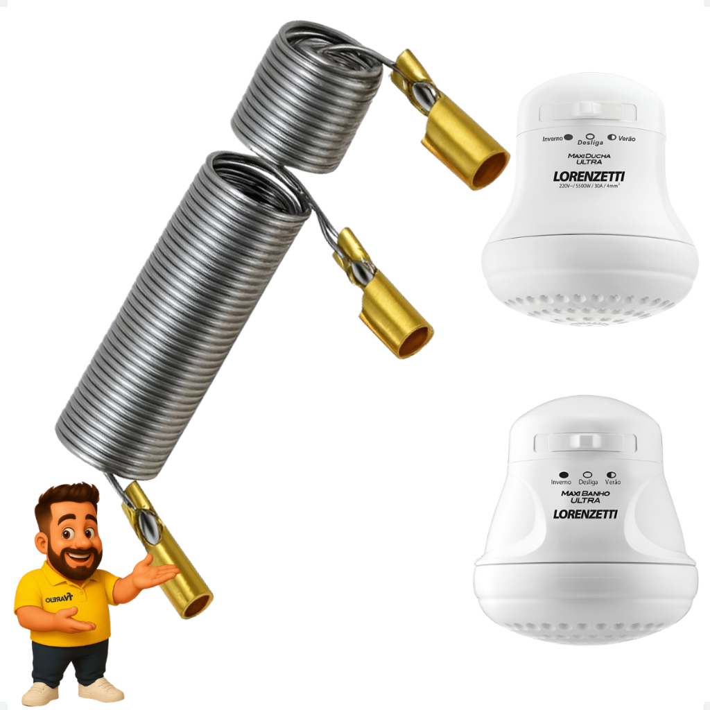 Resistência Ducha Maxi Ducha / Torneira Elétrica Versátil / Max Banho 5500w 220v - PMR