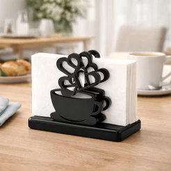 Porta-Guardanapos CAFE LOVE DECORAÇÃO Mesa Criativa Presente Temática Charmosa Elegante