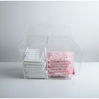 PORTA ABSORVENTE EM ACRÍLICO CRISTAL 3 em 1 em Oferta na Shopee