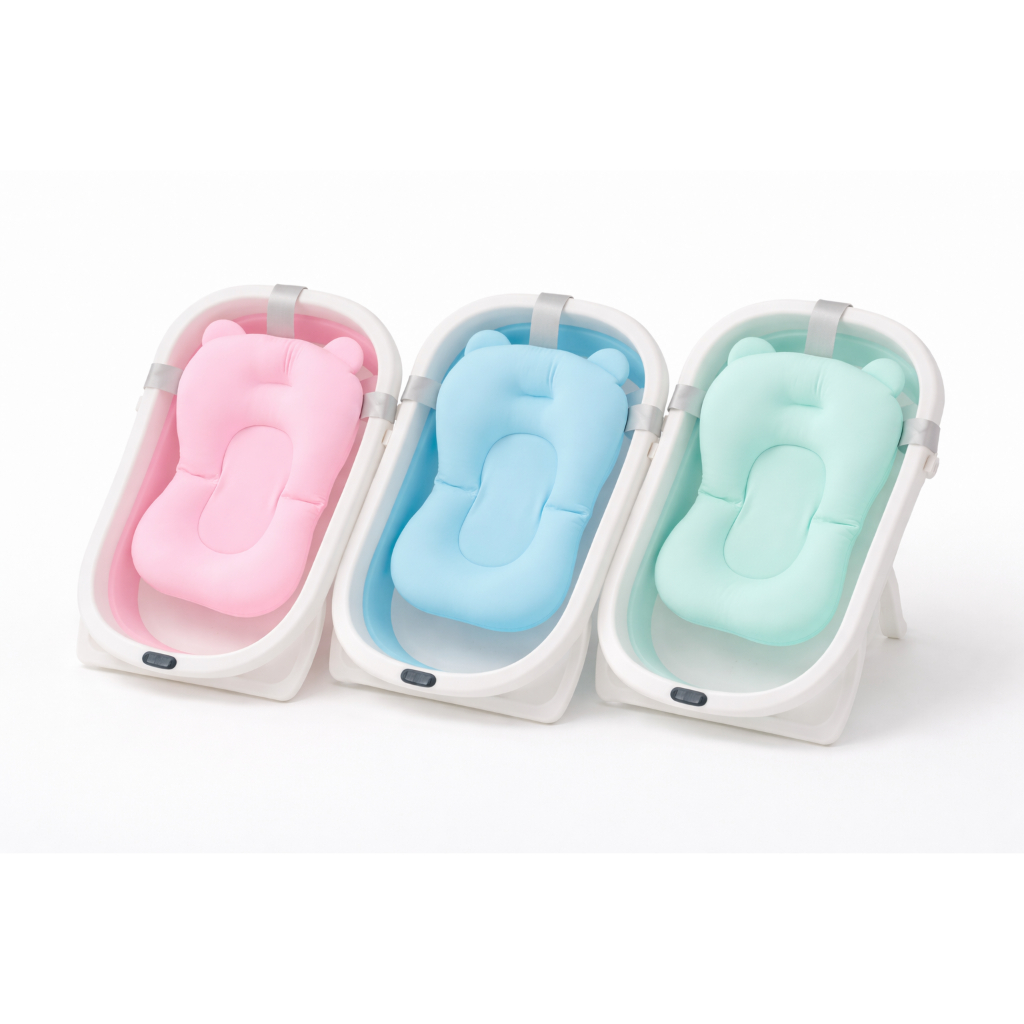 Banheira Ofurô P/ Bebês Infantil Dobrável, Retrátil, Leve, Compacta E Segura Tematica Colorida em Oferta na Shopee