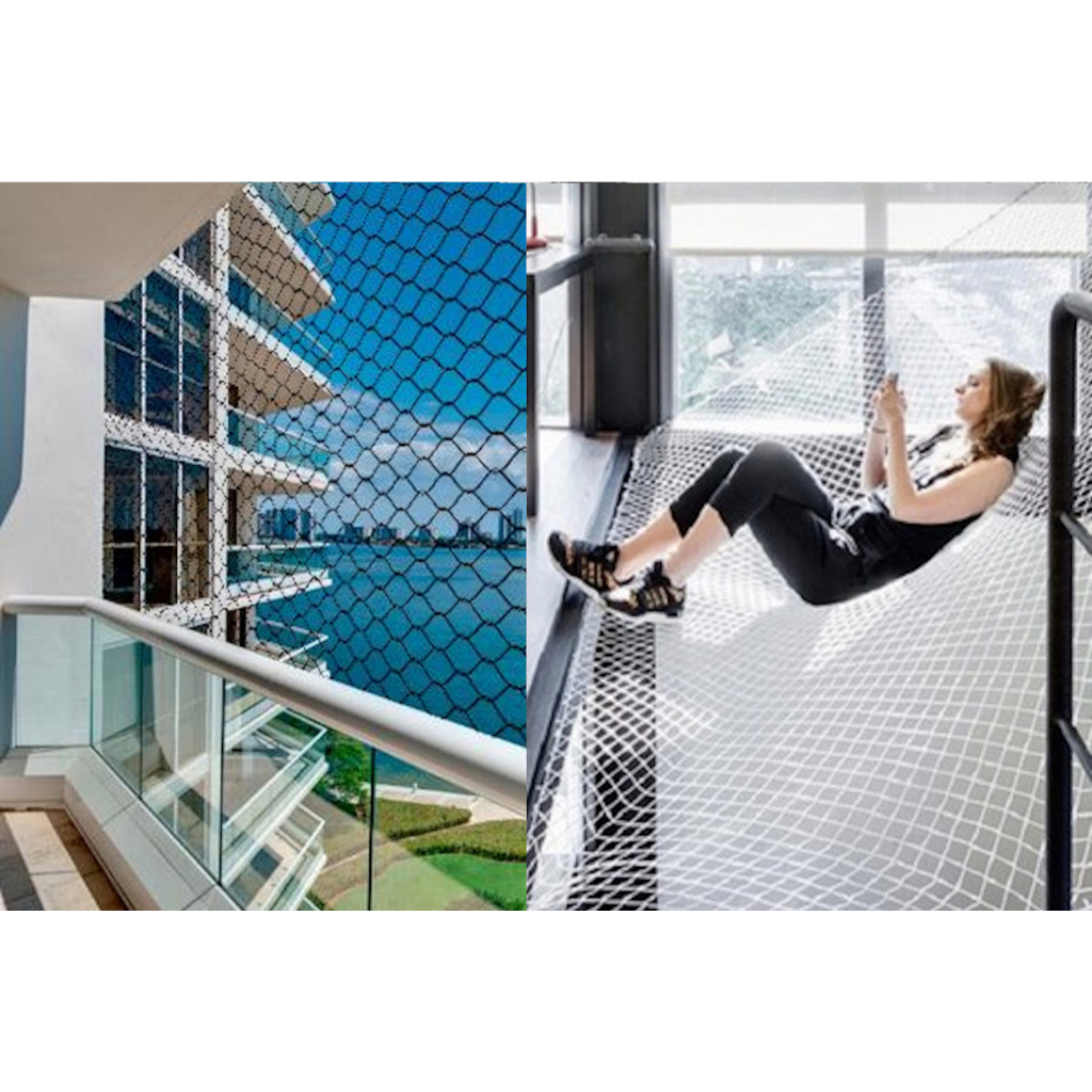 Rede tela proteção Janelas Varandas Piscinas Branca ou Preta