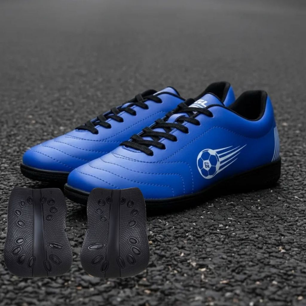 Chuteira Futsal Masculino Gl Line Quadra + Caneleira Performance Resistente Treino Jogo