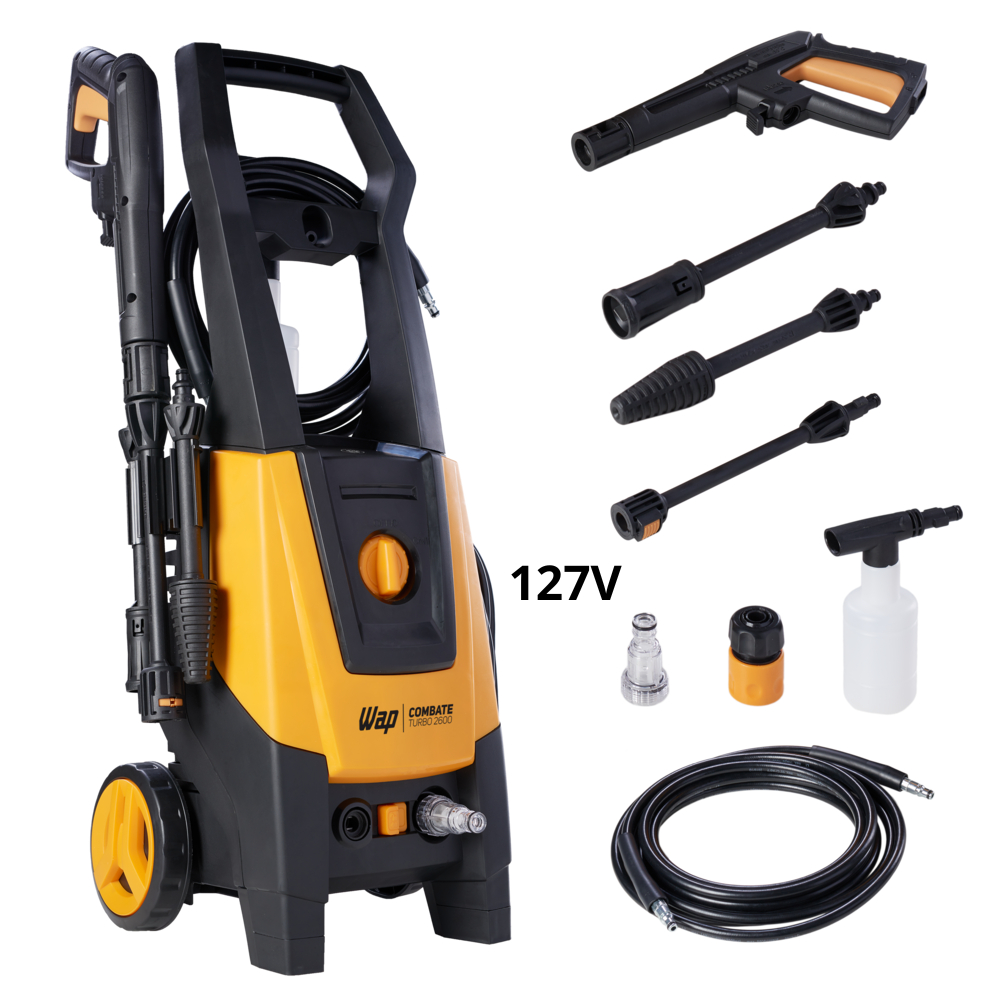 Lavadora de Alta Pressão WAP Combate Turbo 2600 Semi Intensivo 360L/h 2100psi 1700W 127V em Oferta na Shopee