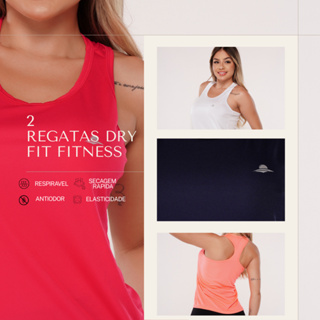 Kit 2 Regatas Dry Fit Fitness Academia em Oferta na Shopee