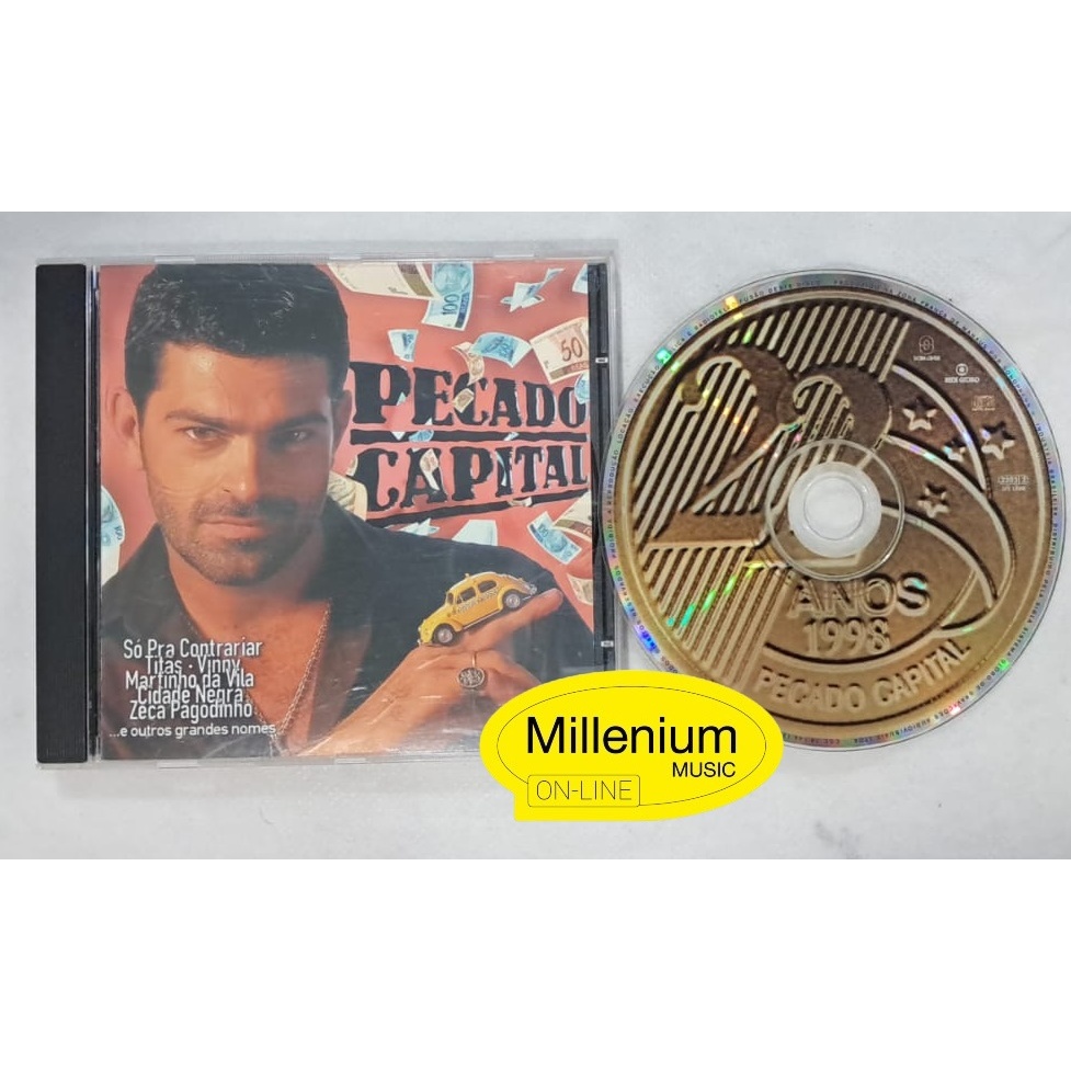 CD Pecado Capital Trilha Sonora Nacional Da Novela 1998 Original Gravadora Colecionador Ótimo Estado