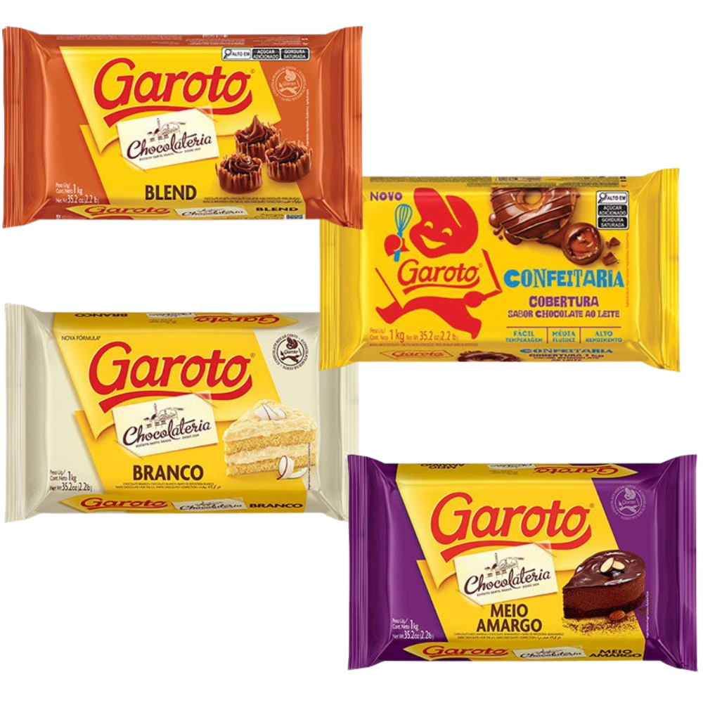 Barra de Chocolate Garoto Chocolateria 1kg