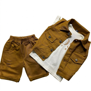 Conjunto infantil menino blogueirinho 3 peças em Oferta na Shopee