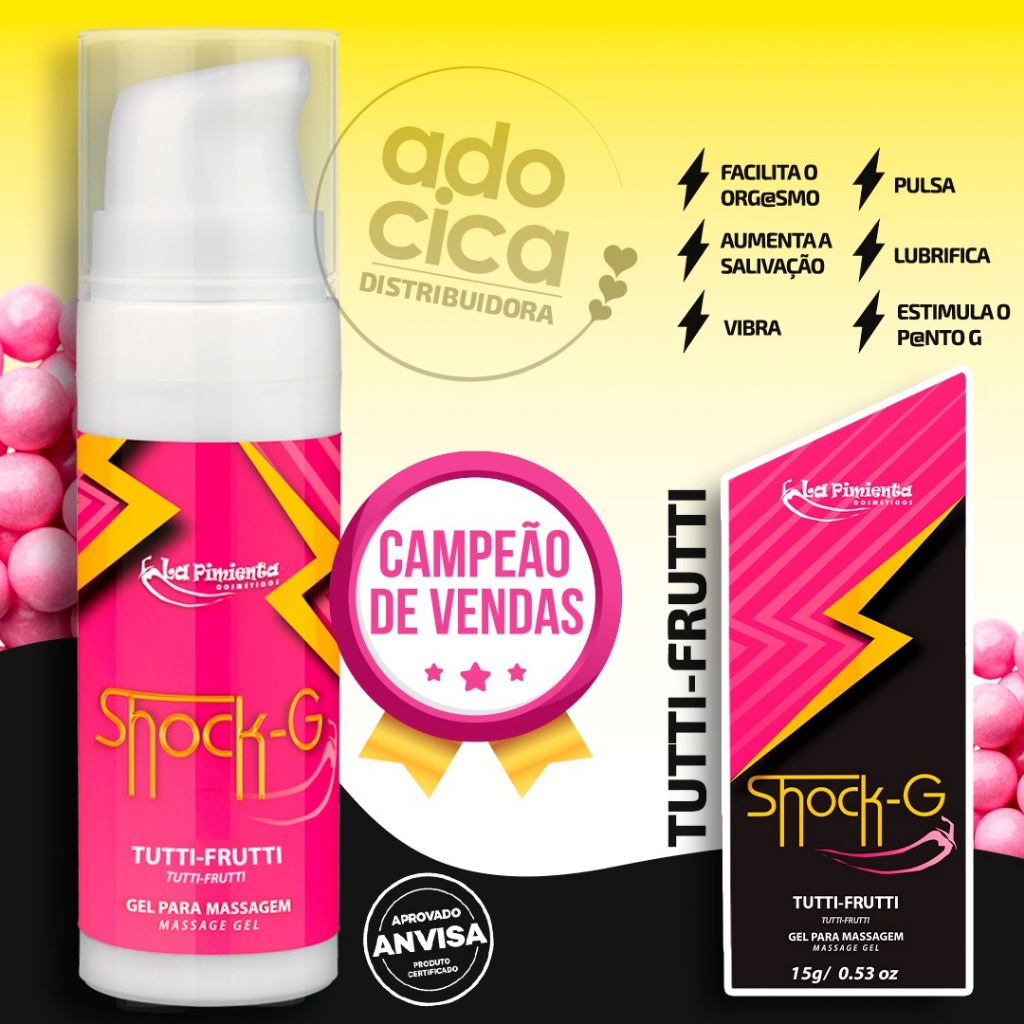 GEL VIBRADOR LÍQUIDO SHOCK-G AS PERNAS TREMEM E A RELAÇÃO FICA MELHOR