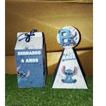 kit caixinhas personalizadas, tema stitch, lembrancinhas, mimos, aniversário