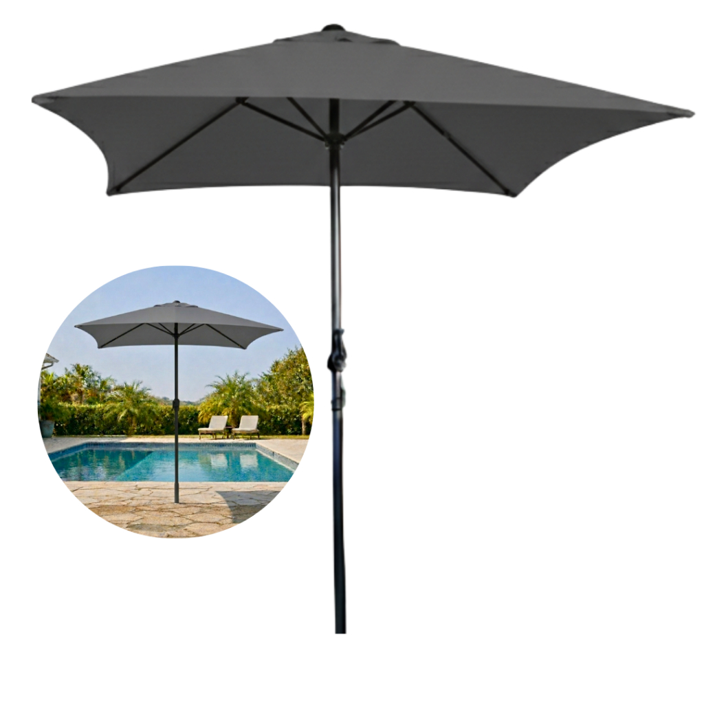 Ombrelone Guarda Sol Central 2metros Jardim Piscina Praia Quadrado