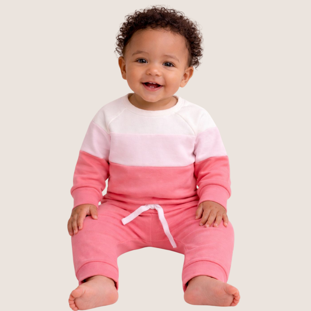 Conjunto Moletom Bebê Menina Abrigo  - Agasalho Bebê Feminino - Roupa de Frio - Conjunto Moletom Inverno - 100% Algodão