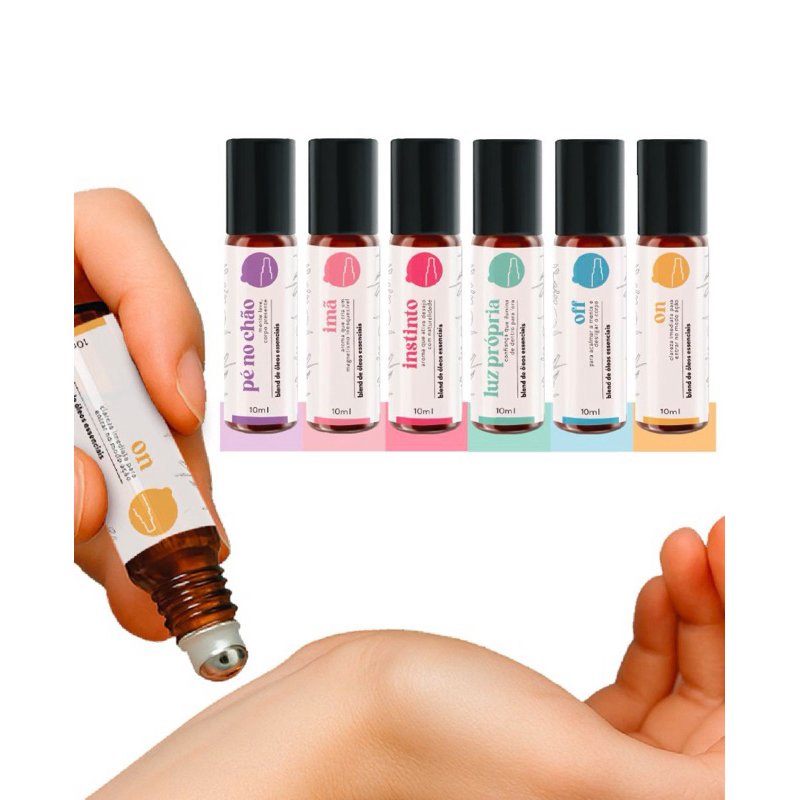 Óleo Essencial Roll-On 10ml | Sono, Foco, Equilíbrio, Libido, Sedução e Autoestima.