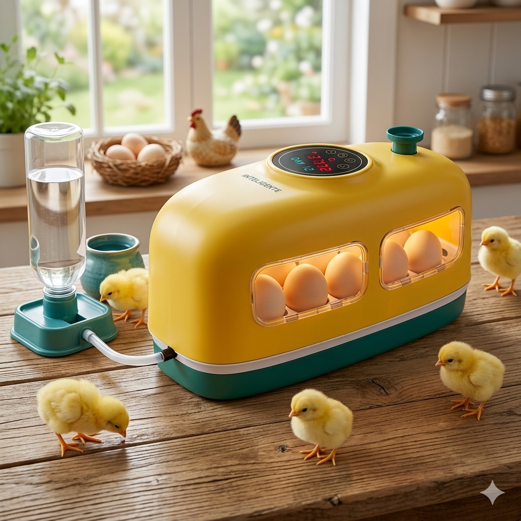 Chocadeira de Ovos Automática 8 Ovos Bivolt Digital - Incubadora com Viragem Automática e Controle de Umidade em Oferta na Shopee