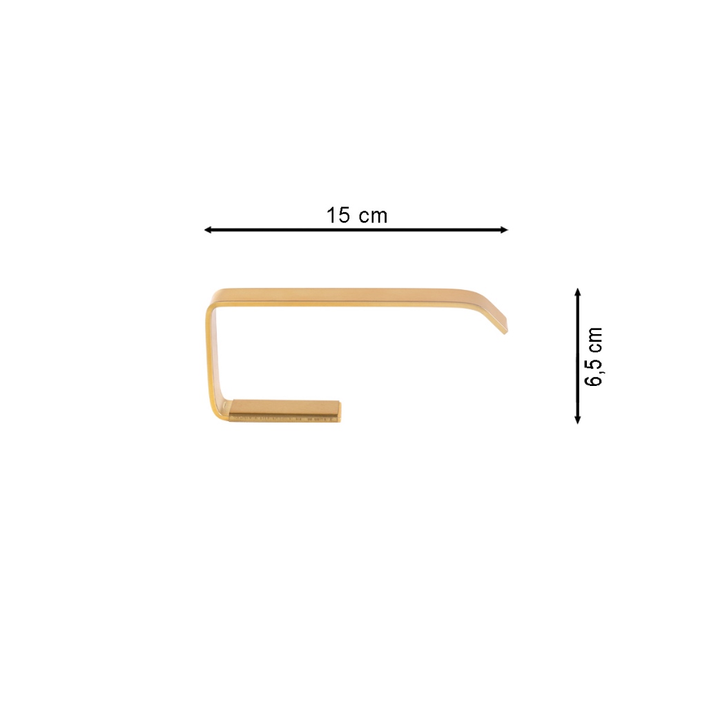 Papeleira para Banheiro Porta Papel Higiênico Chapa Metal Dourado Gold · foto 2