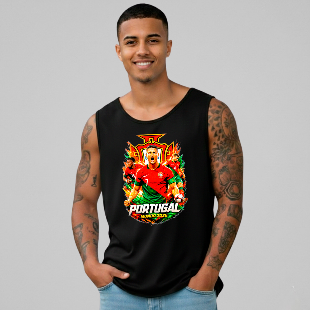Camiseta Regata Portugal CR7 Futebol Rolistore