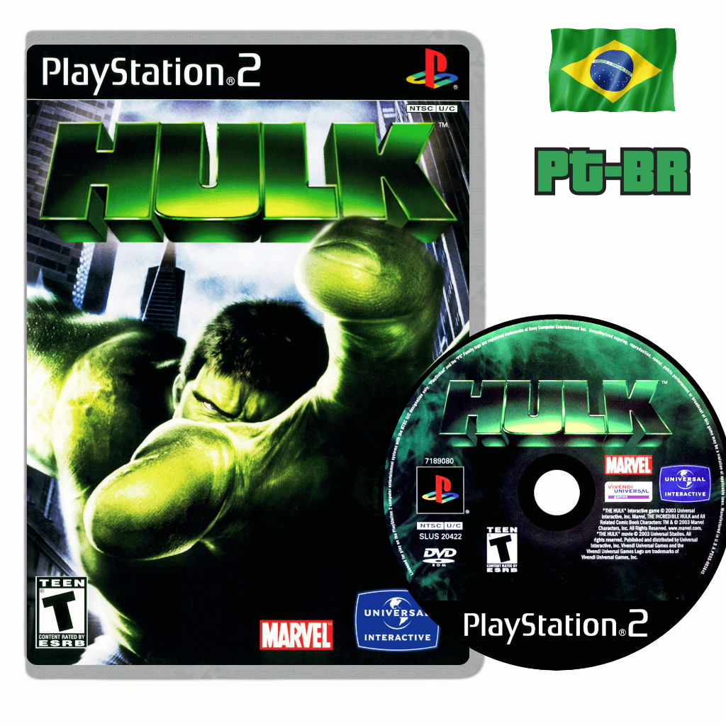 Hulk  PlayStation 2 Mídia Física legendado PT-BR jogo ps2