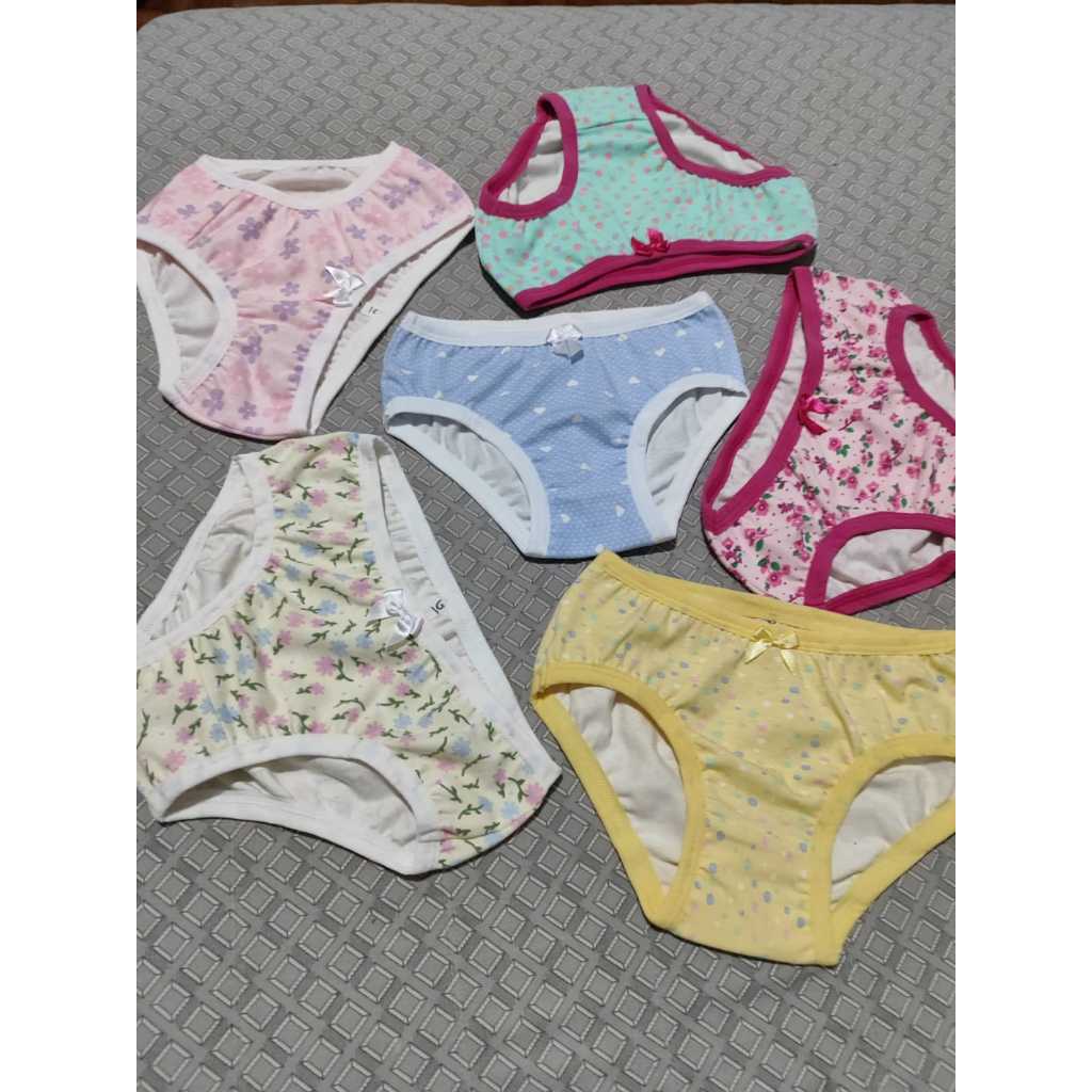 Kit 6 Calcinhas Infantil Algodão Confortavél Estampada Menina Moda Intima Infantil