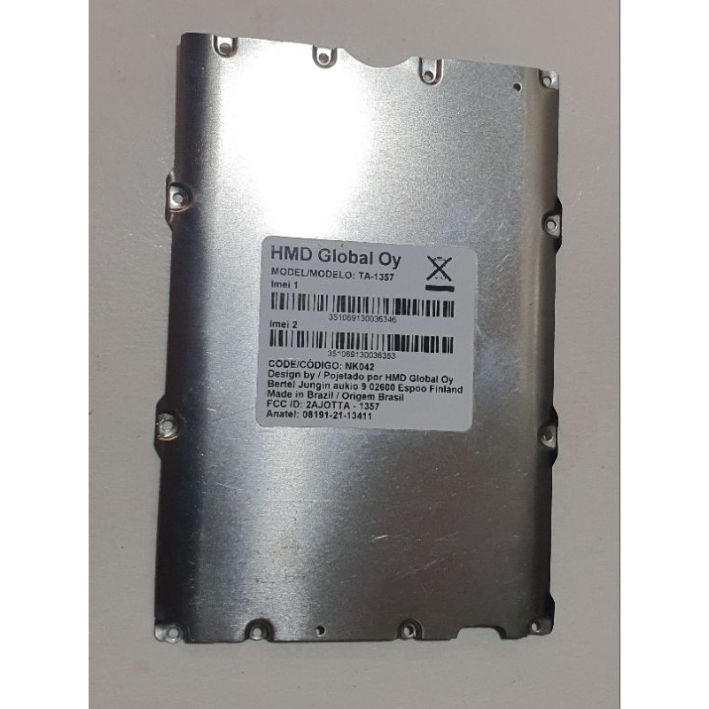 Tampa Interna Bateria Nokia C30 TA-1357 Blindagem Interna