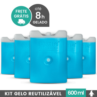Gelo Reutilizável 600ml Até 8h Gelado Não Molha | Gelohouse Rígido Gel Artificial Atóxico em Oferta na Shopee