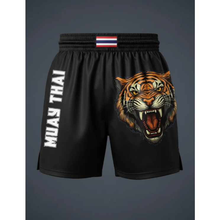 Short Calção De Muay Thai Elastano Masculino Treino Academia Kickboking Tailandes Jiu-Jitsu UFC em Oferta na Shopee