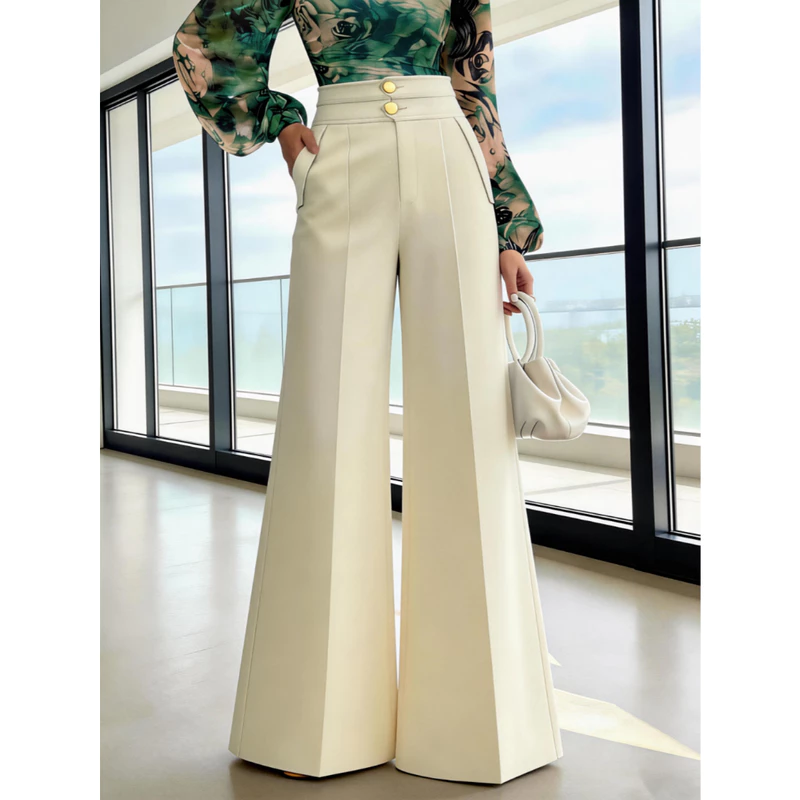 Calça de Terno Elegante de Cintura Alta com Perna Flare — foto 8
