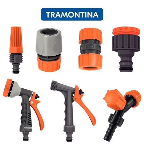 Engate Rápido, Emenda, Bico, Esguicho, HidroPistola, Torneira Plástica Mangueira Jardim Tramontina