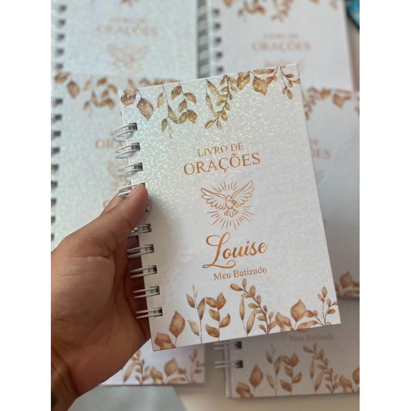 Livro de Orações Personalizado lembrancinha Batizado | Primeira Eucaristia | Primeira Comunhao | Fazemos todos os temas