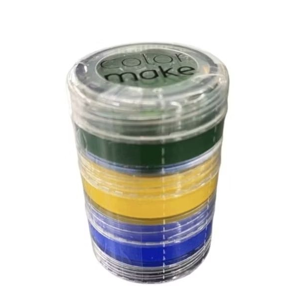 Kit Copa Tinta Facial 3 Cores Verde Amarelo Azul Colormake