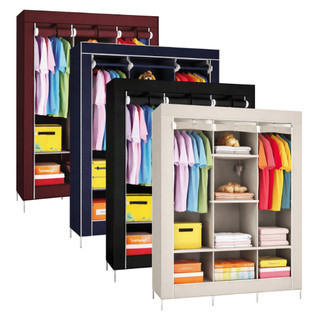 Guarda Roupa Dobrável Portátil Organizador de Roupas Multiuso Roupeiro Solteiro e Casal P…