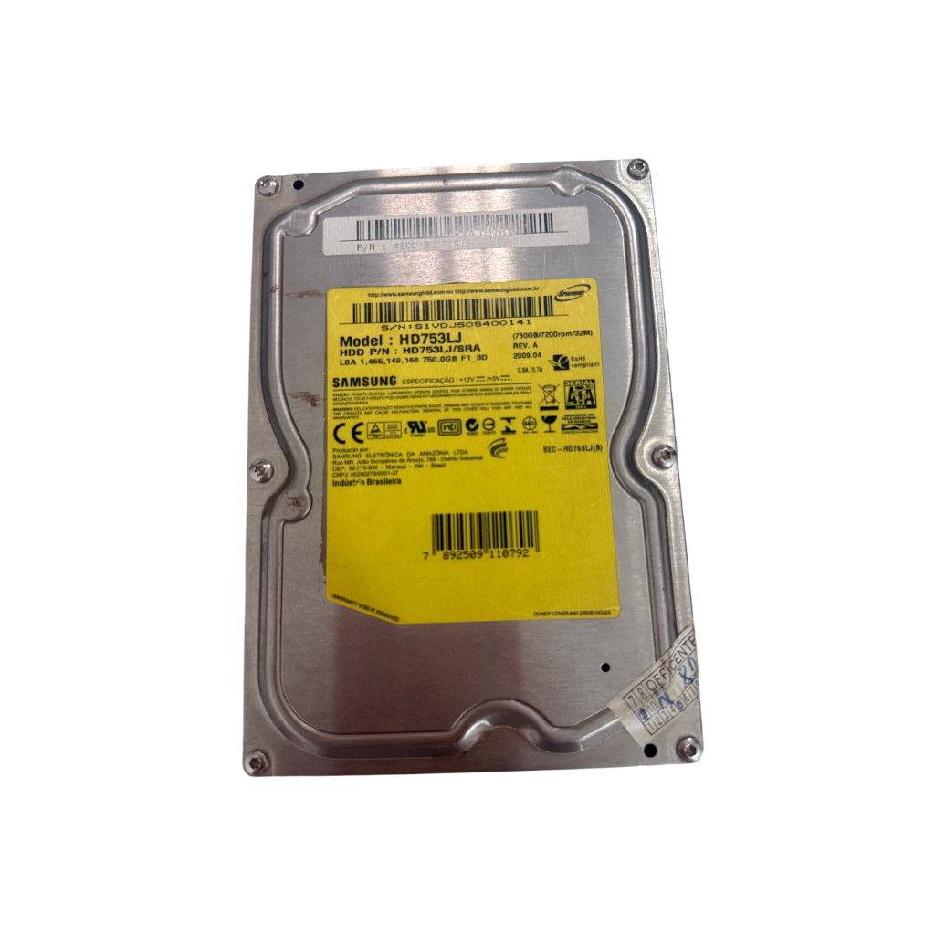 Hd Samsung 7200 Rpm 750gb Samsung Desktop Prateado