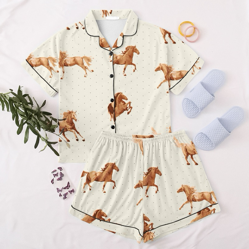 Pijama Americano Adulto e Infantil Botões Baby Doll