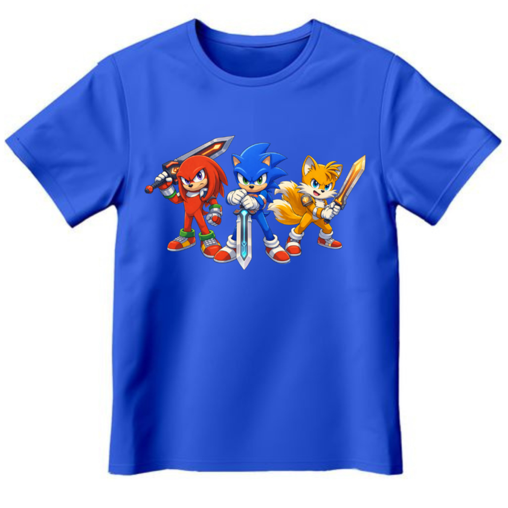 Camiseta Infantil Sonic Menino Estampa Premium Algodão Confortável Personagens