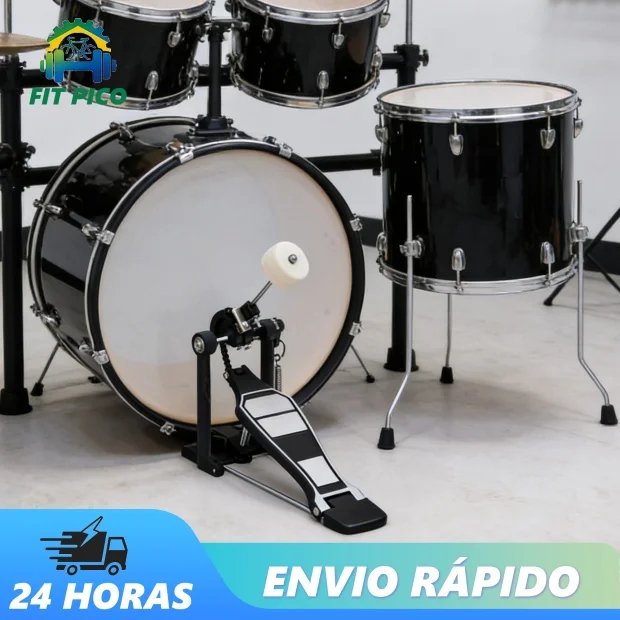 Pedal de bumbo, pedal de bumbo duplo, kit de percussão pedal de percussão, pedal de baixo com ajuste de martelo