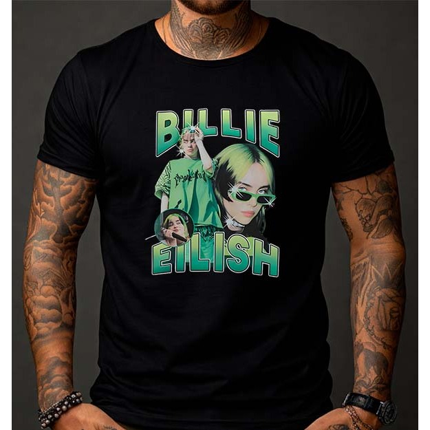 Camiseta Camisa Blusa Billie Eilish Cantora Pop Lançamento Premium 100% Algodão Maculino e Feminino