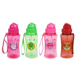 Garrafa Infantil com Canudo e Alça Squeeze Garrafinha de Água 400ml em Oferta na Shopee