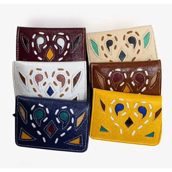 Carteira Pequena Unissex em Couro Legítimo Artesanal Porta Documento e Moedas