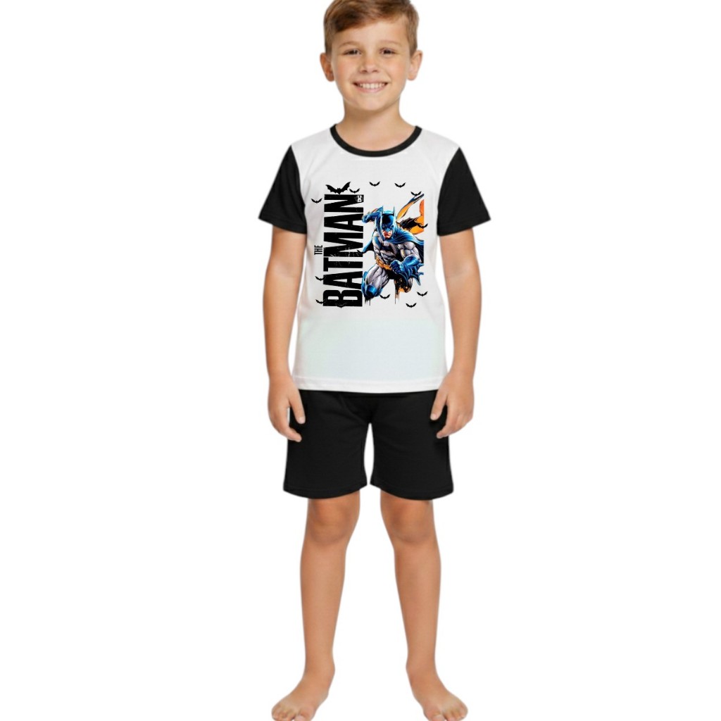 pijama manga curta masculino infantil/pijama moda verão e inverno