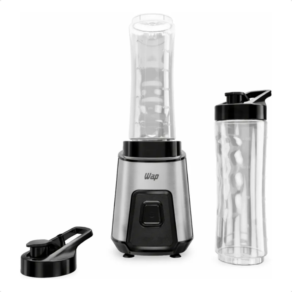 Liquidificador Portátil WAP Blender GO com 2 Jarras 600ml Squeeze