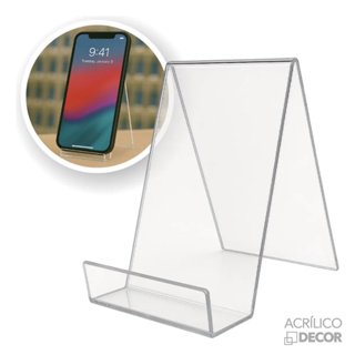 Expositor de Celular (KIT 10-20 UN)  Suporte de Mesa/Vitrine em Acrílico, Display Porta Celulares em Oferta na Shopee