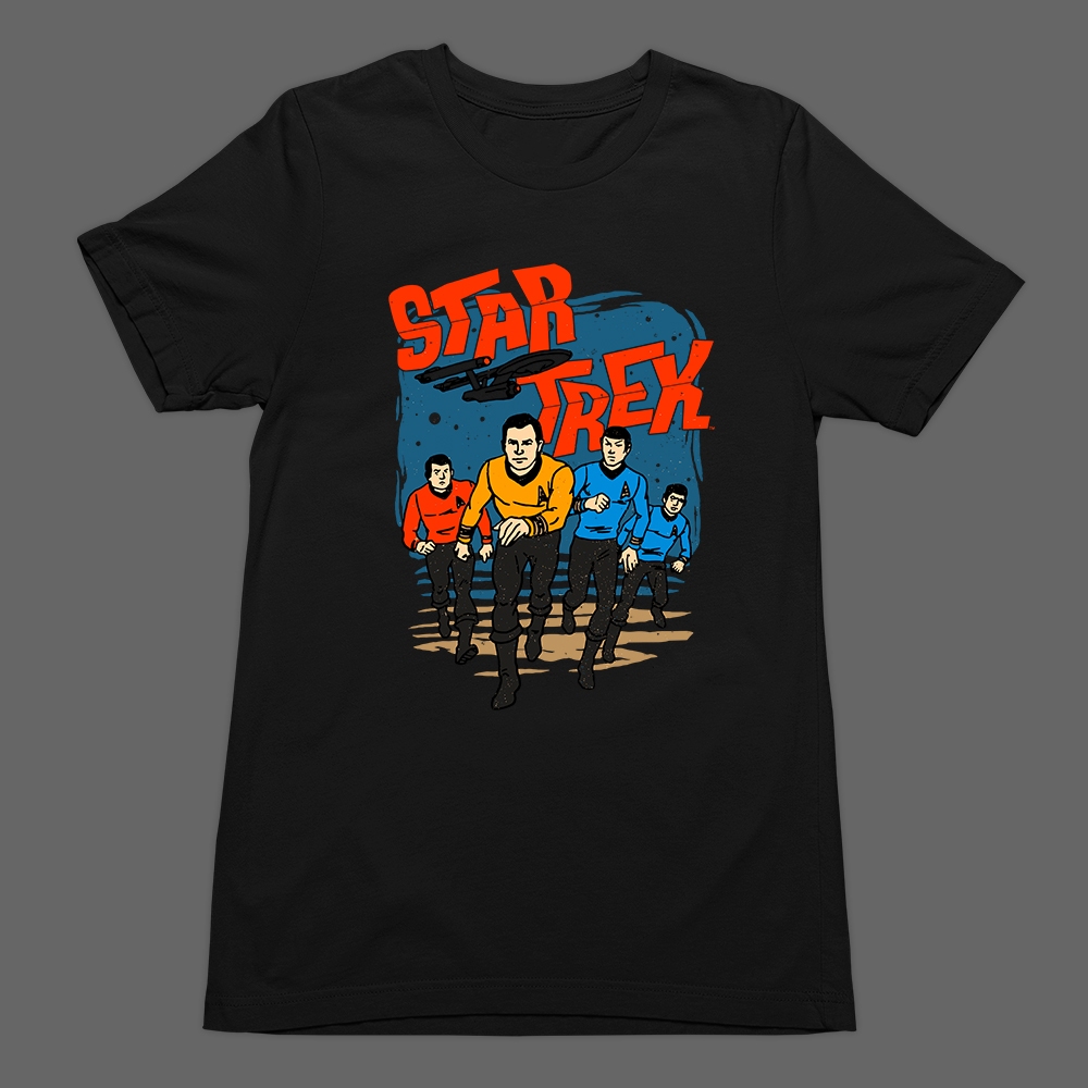 Camiseta Básica T-Shirt Star Trek Personagens Filme Ficção Científica Unissex